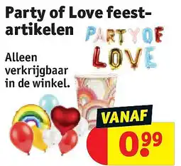 Kruidvat Party of Love feestartikelen aanbieding