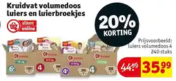 Kruidvat luiers volumedoos 4 240 stuks aanbieding
