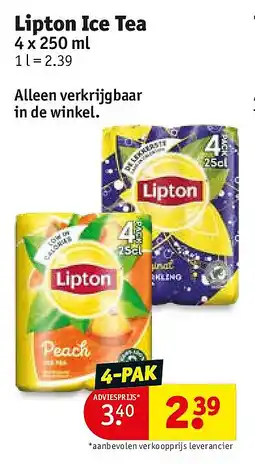 Kruidvat Lipton Ice Tea aanbieding