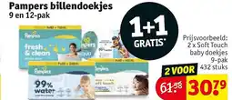 Kruidvat 2 x Soft Touch baby doekjes 9-pak 432 stuks aanbieding
