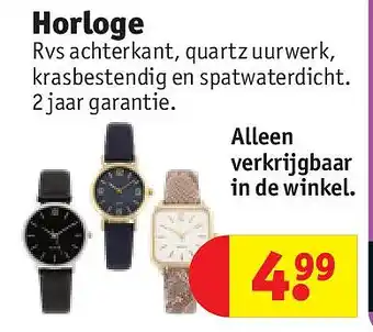 Kruidvat Horloge aanbieding