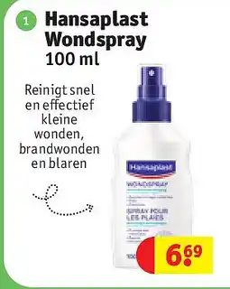 Kruidvat Hansaplast Wondspray aanbieding