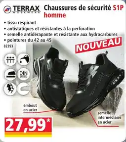Norma Terrax WorkWear Chaussures De Sécurité S1P homme aanbieding