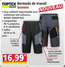 Norma TopTex Pro Bermuda De Travail Homme aanbieding