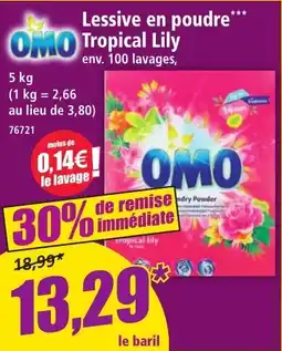 Norma Omo Lessive en Poudre Tropical Lily aanbieding