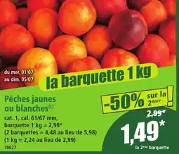 Norma Pêches Jaunes ou Blanches aanbieding
