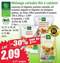 Norma Mélange céréales Bio à cuisiner aanbieding