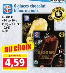 Norma Riva 6 glaces chocolat blanc ou noir aanbieding