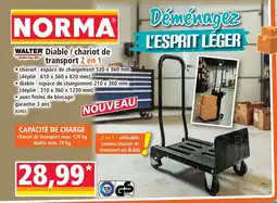 Norma Walter Diable / chariot de transport 2 en 1 aanbieding