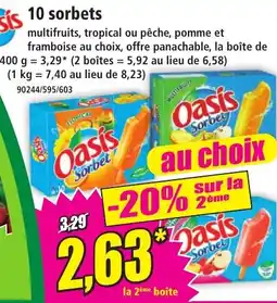 Norma Oasis 10 sorbets aanbieding