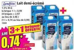 Norma Landfein Lait Demi-écrémé aanbieding