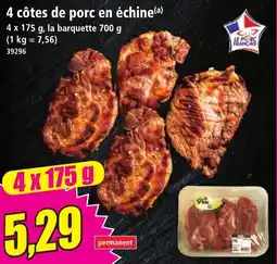 Norma 4 côtes de porc en échine aanbieding