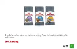 Intratuin Royal Canin honden- en kattenvoeding Care aanbieding