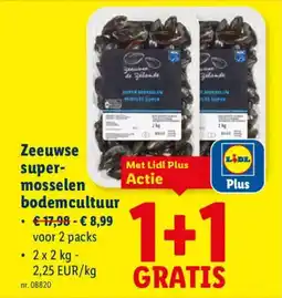 Lidl Zeeuwse super- mosselen bodemcultuur aanbieding