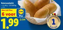 Lidl Botersandwich aanbieding