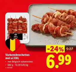 Lidl Varkensbrochettes met ui XXL aanbieding