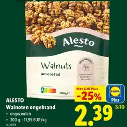 Lidl Alesto Walnoten ongebrand aanbieding