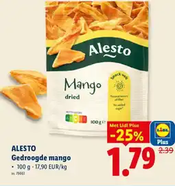Lidl Alesto Gedroogde mango aanbieding