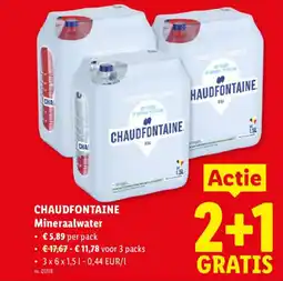 Lidl Chaudfontaine Mineraalwater aanbieding