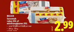 Lidl Belgix Savannah cakes XXL of minifrangipanes XXL aanbieding