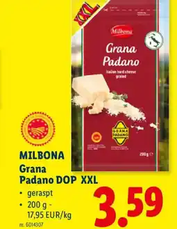 Lidl Milbona Grana Padano DOP XXL aanbieding