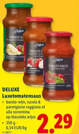 Lidl Deluxe Luxetomatensaus aanbieding
