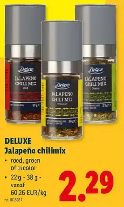 Lidl Deluxe Jalapeño chilimix aanbieding