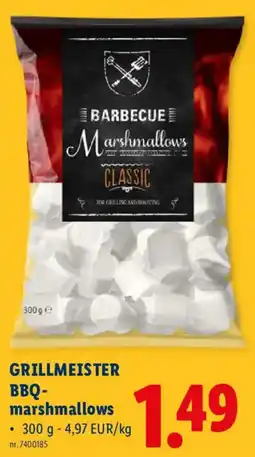 Lidl Grillmeister BBQ- marshmallows aanbieding