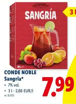 Lidl Conde Noble Sangria aanbieding