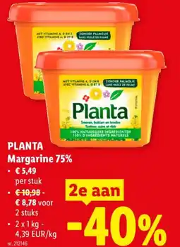 Lidl Planta Margarine 75 % aanbieding