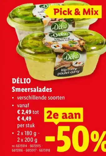 Lidl Délio Smeersalades aanbieding