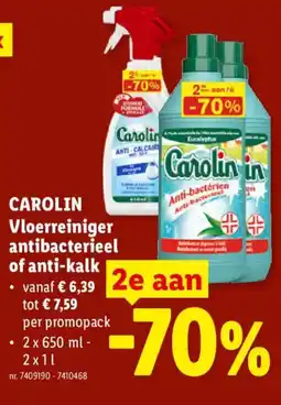 Lidl Carolin Vloerreiniger antibacterieel of anti-kalk aanbieding