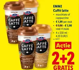 Lidl Emmi Caffé latte aanbieding