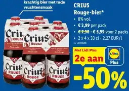 Lidl Crius Rouge-bier aanbieding