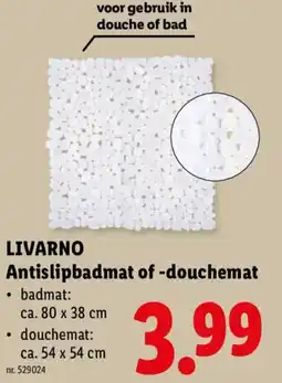 Lidl Livarno Antislipbadmat of -douchemat aanbieding