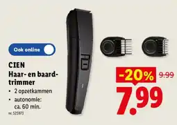 Lidl Cien Haar en baard trimmer aanbieding