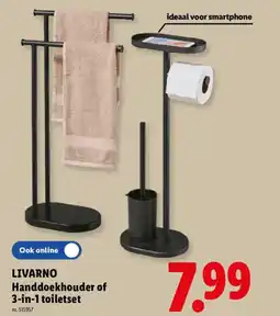 Lidl Livarno Handdoekhouder of 3-in-1 toiletset aanbieding