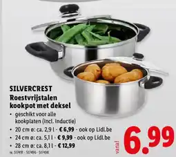 Lidl Silvercrest Roestvrijstalen kookpot met deksel aanbieding