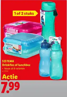 Lidl Sistema Drinkfles of lunchbox aanbieding