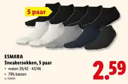 Lidl Esmara Sneakersokken aanbieding