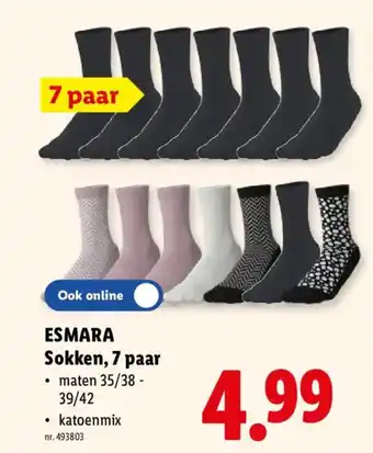 Lidl Esmara Sokken aanbieding