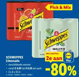 Lidl Schweppes Limonade aanbieding