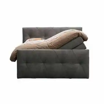 Leen Bakker Boxspring Holstebro - antracietkleur - 140x200 cm - Leen Bakker aanbieding