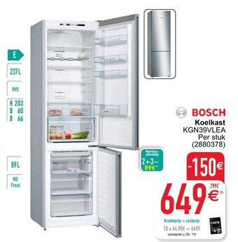 Cora Koelkast aanbieding