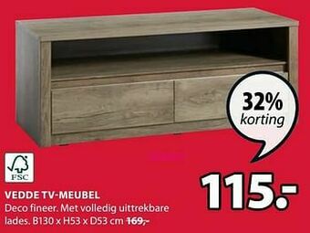 Jysk Vedde tv-meubel aanbieding