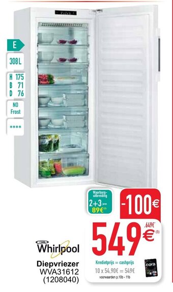 Cora Diepvriezer aanbieding