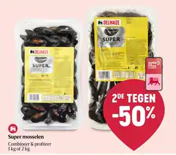 Delhaize Super mosselen aanbieding