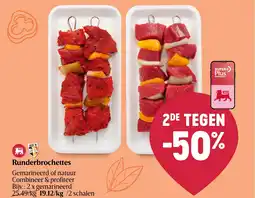 Delhaize Runderbrochettes aanbieding
