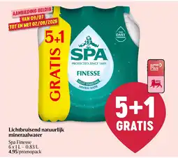 Delhaize Lichtbruisend natuurlijk mineraalwater aanbieding