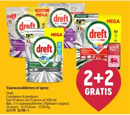 Delhaize Vaatwastabletten of spray aanbieding